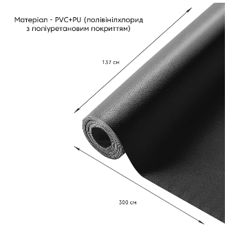 Самоклеюча екошкіра у рулоні 1.37х3м х 0.5мм Чорний 78574 фото
