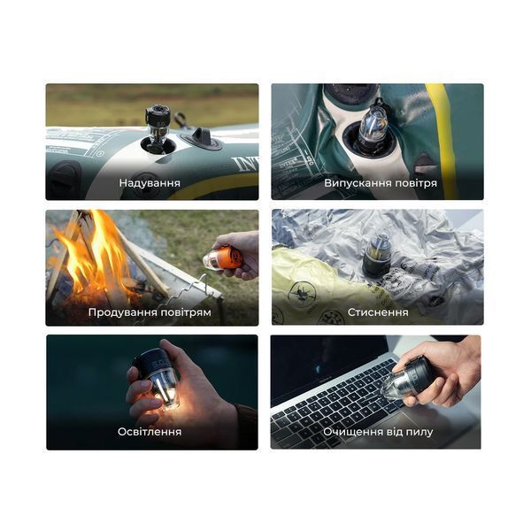 Насос фонарь кемпинговый Flextail Max Pump 3, черный 78466 фото
