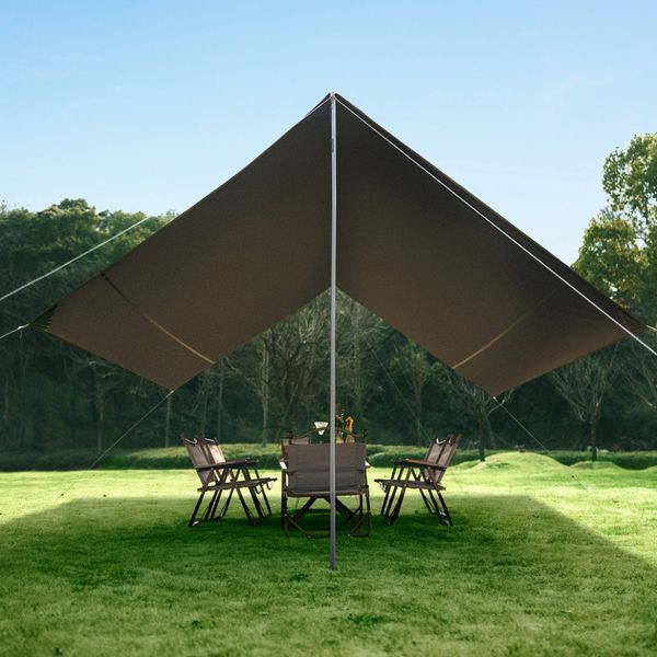Тент-навес Naturehike Cloud Skies Tarp Lite, 550x465 см, коричневый 78378 фото