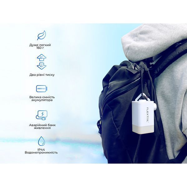 Насос-фонарь-powerbank кемпинговый Flextail Max Pump 2 Plus, белый 78471 фото