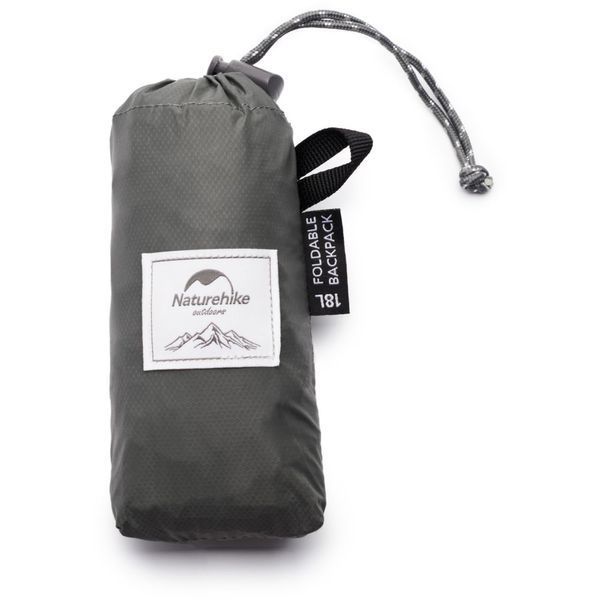 Рюкзак компактный сверхлегкий Naturehike Ultralight NH17A012-B, 18 л, серый 78383 фото