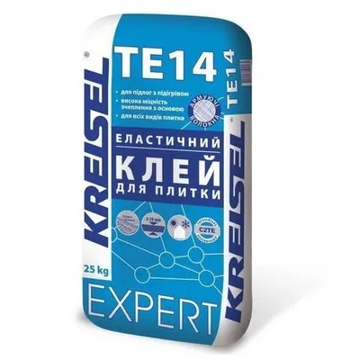 TЕ14 EXPERT Высокоэластичный клей для керамогранитной плитки и натурального камня (мешок 25 кг) 77107 фото