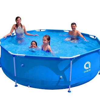 Каркасный садовый бассейн Avenli (305 х 76 см) круглый, для взрослых и детей, Синий 78388 фото