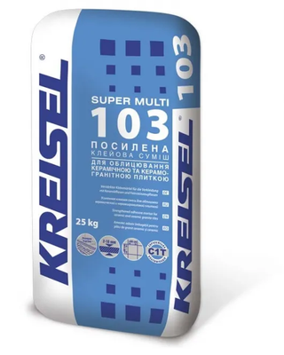 Клей для плитки морозостойкий усиленный 103 Supermulti Кreisel (25кг) 77111 фото