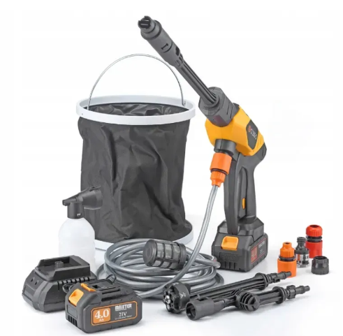 Аккумуляторная мойка высокого давления MAJSTER PRO MP-0360 1000 Вт 60 бар, 2 АКБ 4Ah, пеногенератор 78343 фото