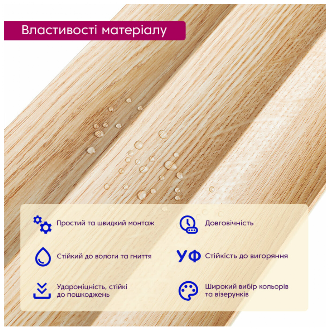 Рейка декоративна WPC стінова 205х14х2900мм 78540 фото