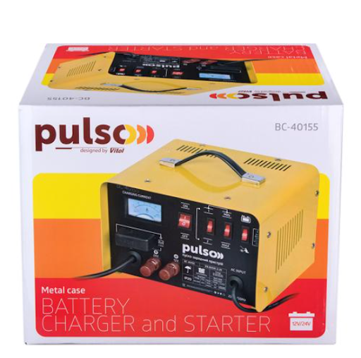 Пуско-зарядное устройство PULSO BC-40155 12&24V/45A/Start-100A/20-300AHR 78150 фото