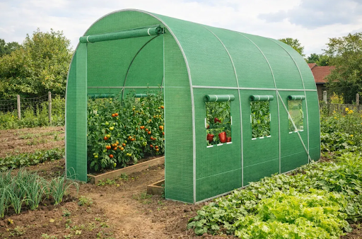 Садовая теплица 7 м&sup2; (3,5&times;2&times;2 м) с окнами, армированная пленка UV-4, Зеленая 78348 фото