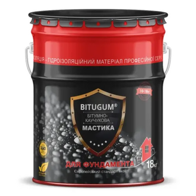 Мастика битумно-каучуковая BITUGUM 18 кг. 78441 фото