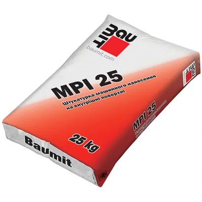 MPI 25 (25 кг) Вапняно-цементна машинна штукатурка BAUMIT 77021 фото