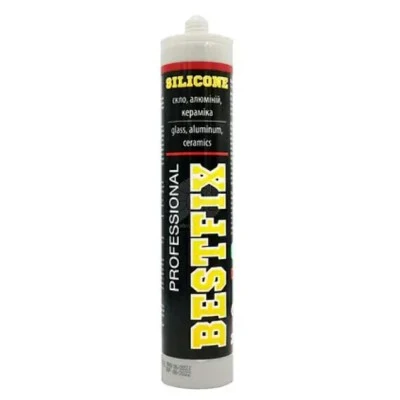 Силіконовий герметик білий Silicone Sealant G11 BESTFIX 280 мл 77336 фото