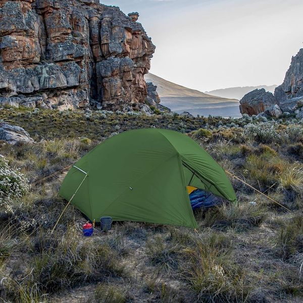Намет надлегкий двомісний з футпринтом Naturehike Mongar, 210T, темно-зелений 78303 фото