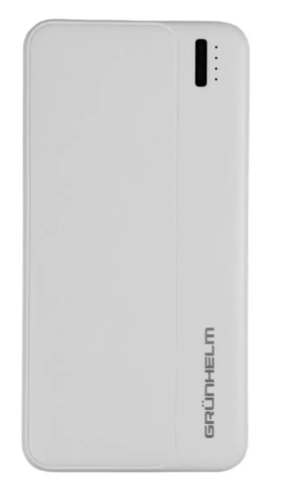 Power Bank - Портативная батарея 10.000 mAh. белый - GP-10W GRUNHELM 78055 фото