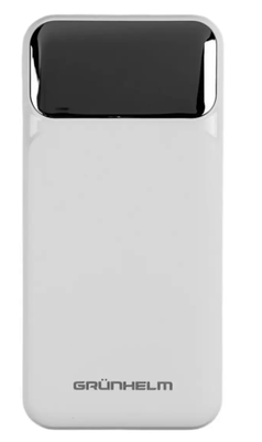 Power Bank - Портативна батарея 10.000 mAh. білий - GP-10WQC швидка зарядка 22.5W GRUNHELM 78056 фото