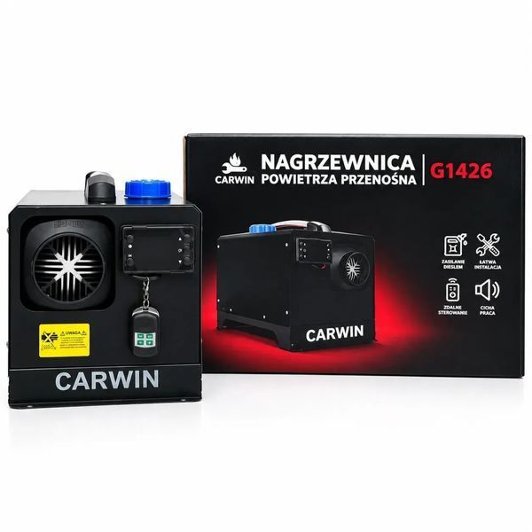 Автономний дизельний обігрівач CARWIN 12 кВт 12/24 В з пультом ДК для автомобіля та приміщень WEBAST 79177 фото