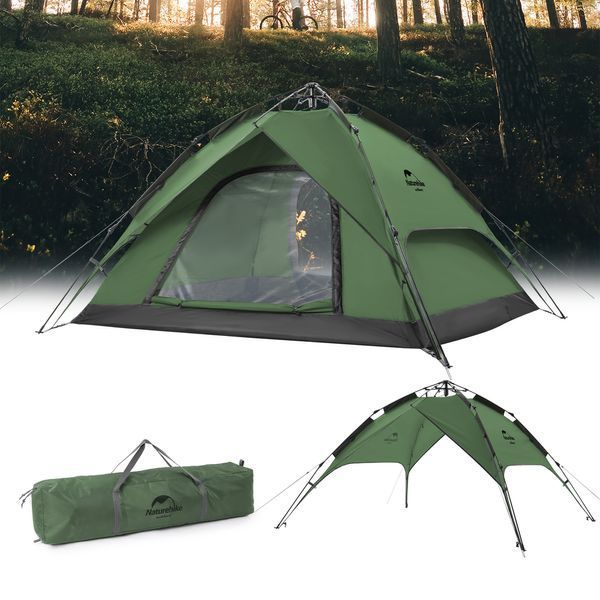 Намет тримісний автоматичний Naturehike, темно-зелений 78407 фото
