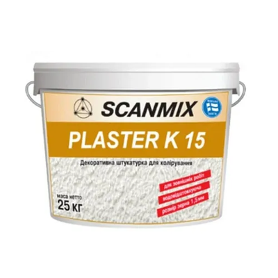 Scanmix Штукатурка "PLASTER К15 silicone-silicate" (25 кг) 99896 фото
