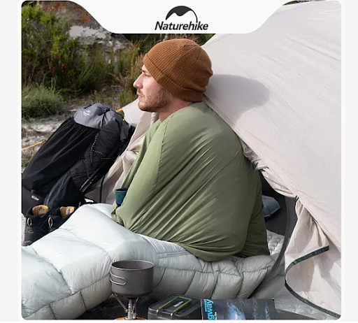 Підкладка для спального мішка Naturehike CNH22SD016, нейлон, сіро-блакитна 78119 фото