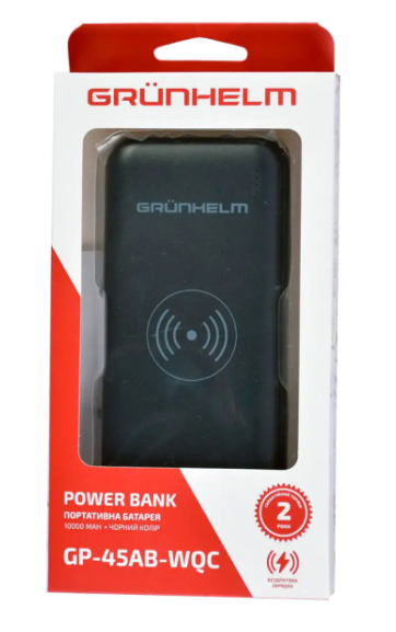 Павербанк Grunhelm GP-45AB-WQC 10000 mAh 78064 фото
