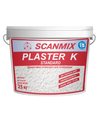Штукатурка PLASTER K Standart (25кг) Scanmiх 99897 фото