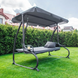 Садова гойдалка - лежак 2в1 "Relax Plus" FunFit 3 місна, з навісом і подушками (Сіра) 78413 фото 9