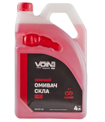 Омивач скла зимовий VOIN "-12" Cherry 4л (каністра с лійкою) 78034 фото